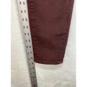 7 For All Mankind High-Waist Ankle Skinny Coated‎ in Merlot Women's Jeans sz 28 thumbnail 5