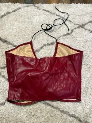 Red leather going out top thumbnail 3