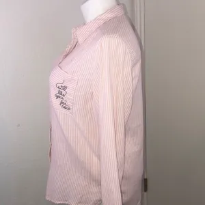 Arizona Jeans pink button down shirt thumbnail 4