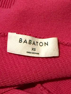 Babaton Aritzia Fuchsia Ribbed Crisscross Cropped Knit Fitted Halter Top Size XS thumbnail 6