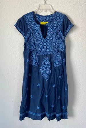 Roller Rabbit Embroidered Floral Dress Size XS thumbnail 1