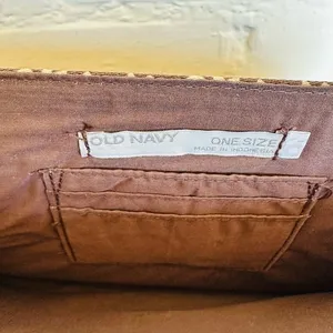 Old Navy NWOT brown/tan/green print clutch 12x7x2‎ thumbnail 3