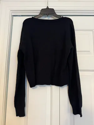 PacSun LA Hearts Black V-Neck Cropped Sweater thumbnail 3