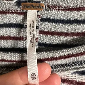 Free People Little Ann Blue Red Striped Dolman Sleeve Sweater Top Size XS thumbnail 9