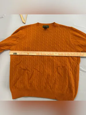Orvis 100%‎ cashmere cable knit sweater size Large thumbnail 4