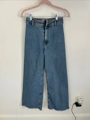 Zara The Marine Straight High Rise Wide Leg Jeans thumbnail 2
