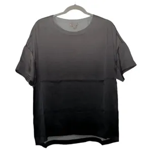 Badgley Mischka Ombre Grey Loungewear Silk top (Size Medium) thumbnail 1