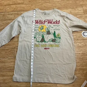 Neff Wild World Tan Beige One with Nature Women’s Long Sleeve Size Small New thumbnail 5