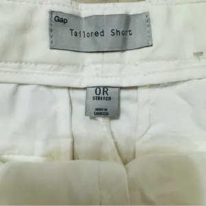 GAP Women White Tailored High Rise Pocketed‎ Casual Elegant Shorts Size 0 thumbnail 14
