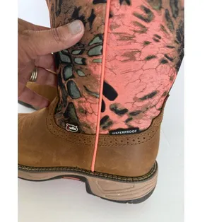 JUSTIN Women’s Trekker 11" Camo Work Boot Size 7B Waterproof Russet Brown SE4356 thumbnail 7