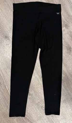 Victoria's Secret PINK Black Solid Leggings thumbnail 1