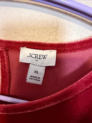 J. Crew Velvet Berry Sangria Toe Waist Wrap Mini Dress Size XL‎ thumbnail 5