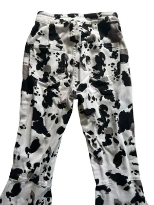 Altar’d State Cow Print Bell Bottom Flare Jeans Boho Chic Western Retro Festival thumbnail 8