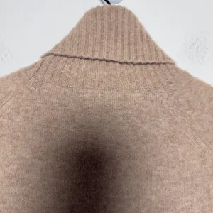 J. Crew Women Alpaca‎ Wool Turtleneck Sweater Medium Brown Preppy Academia Yarn thumbnail 2
