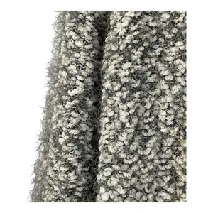 Poof Apparel Cardigan Womens Medium Grey White Hooded‎ Longline Textured Pocket thumbnail 4