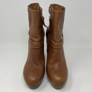 Juicy Couture Serena Boots Women's Size 9.5 Buckle Platform‎ Ankle Brown Booties thumbnail 4