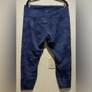 Lululemon Wunder Train High Rise 25” tights Diamond Dye Shade Naval Blue size 18 thumbnail 8