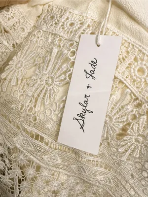 Anthropologie NWT Ivory Lace Fringe Kimono Cardigan Boho Size L Festival Bohemian Cardigan thumbnail 8