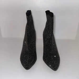 Sparkly Ankle Boots Black Size 6.5 thumbnail 2