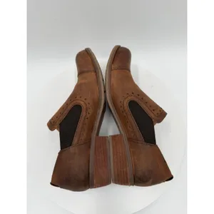 Kork-Ease Women's Brown Leather Cap Toe Brogue Slip-On Ankle Boots Size‎ 7 thumbnail 4