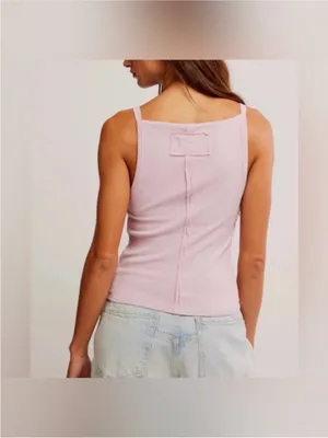 NWT Free People We The Free Mia Tank - pink a boo pink rose - XS, Medium thumbnail 6