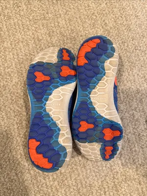 Nike Women’s Bright Blue Athletic Sneakers with Orange Accents thumbnail 4