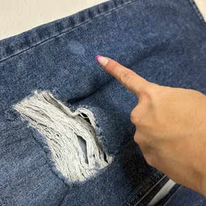 SO Women Super High Rise Wide Leg Distressed Denim Jeans Blue 11/30W thumbnail 4