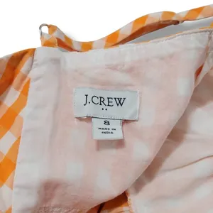 J.Crew Top Size 8 J. Crew Peplum Cami Gingham Camisole Babydoll Fit Tie Back Top thumbnail 5