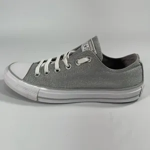 Converse Chuck Taylor Madison Ox Sneaker Silver Sparkle‎ / Mercury Grey Womens 8 thumbnail 5