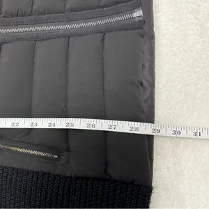 MICHAEL Michael Kors Ultra‎ light weight Black Puffer Jacket with Knit Sleeves M thumbnail 9