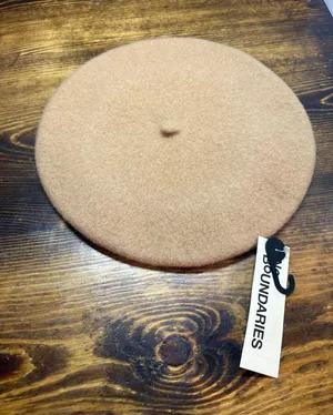 No‎ Boundaries Tan Wool Felt Beret thumbnail 1