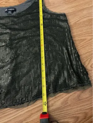 Y2K American Eagle Sequins Tank Top Size XL thumbnail 5