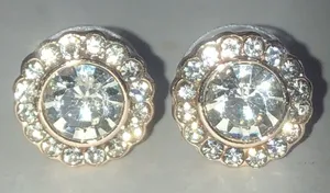 Elegant Gold Tone Rhinestone Boho Stud Earrings thumbnail 1