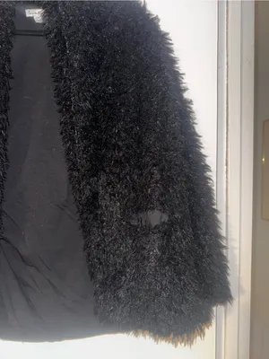 Love Fire Black Faux Fur Teddy Jacket for Women thumbnail 5