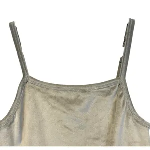 SKIMS Velour Cami Women Large Smoke Grey 0883 Square Neck‎ Spaghetti Strap NWT thumbnail 10