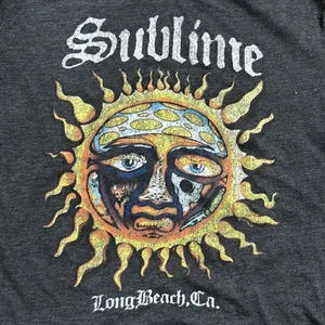 Sublime Black Flaming Sun‎ Long Beach, CA band Graphic T-Shirt Women's Size M thumbnail 2