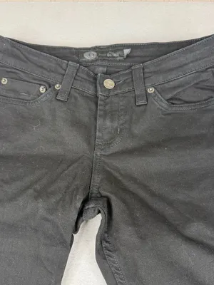 JET John Eshaya Black Distressed Skinny Jeans Womens 4 Low Rise Y2K Goth thumbnail 2