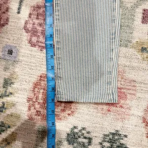 Madewell Pinstripe Skinny Jeans Size 24 High Rise Causa Comfort NWT thumbnail 7