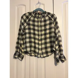 Pilcro By Anthropologie‎ Plaid Button Up Shirt Long Sleeve Women's Size M thumbnail 2