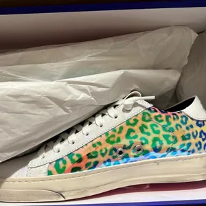 P448 jack leopard print hologram Low sz US 6 thumbnail 2
