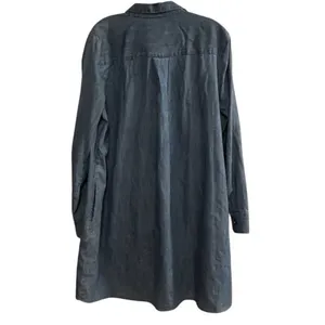 Ann Taylor LOFT Women's M Blue Denim Long Sleeve Tunic‎ Dress Short Side Pockets thumbnail 15