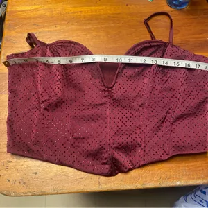 Windsor Deep Red Studded Bandeau thumbnail 4