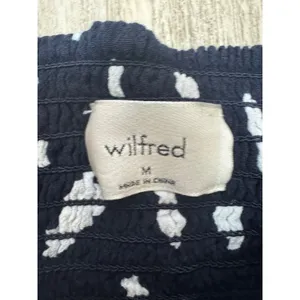 Wilfred Navy and‎ White Smocked Top Size Medium thumbnail 3