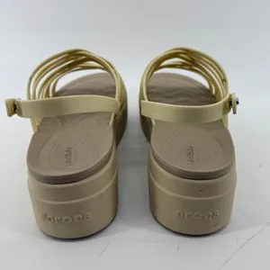 Crocs Brooklyn Strappy Low Wedge Sandal Bone Cream‎ Women 9 Comfort LiteRide Y2K thumbnail 4