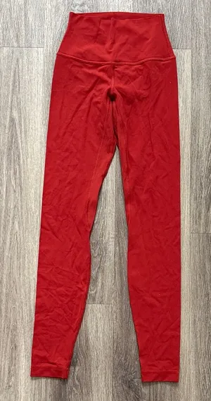 Lululemon Red Rust Leggings Size 2 High rise Align Tights 28” thumbnail 1