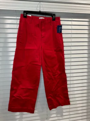crown & ivy Red Wide-Leg Chinos thumbnail 2