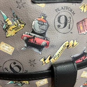 Harry Potter Backpack‎ Grey Platform 9 3/4 Hogwarts Express Faux Leather Bag OS thumbnail 9