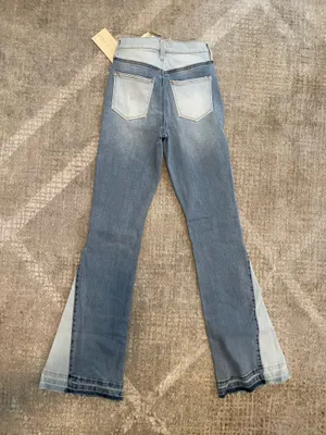 Altar'd State Two-Tone Jeans Flare High-Rise thumbnail 2
