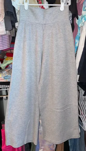 Abercrombie & Fitch Wide-leg cropped knit pants thumbnail 3
