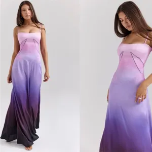 HOUSE OF CB 'Anabella' S A-C Ombre Print Lace‎ Up Maxi Dress NWOT thumbnail 13